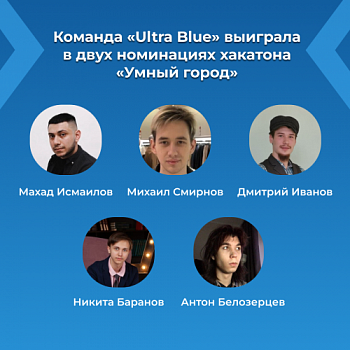 Команда Ultra Blue из ЯрГУ заработала 400 тысяч рублей на хакатоне
